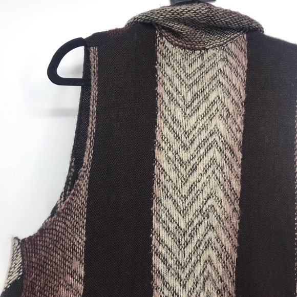 Sleeping on snow Mabli BOHO knit vest open waterfall cascade cardigan sh… - Picture 3 of 16